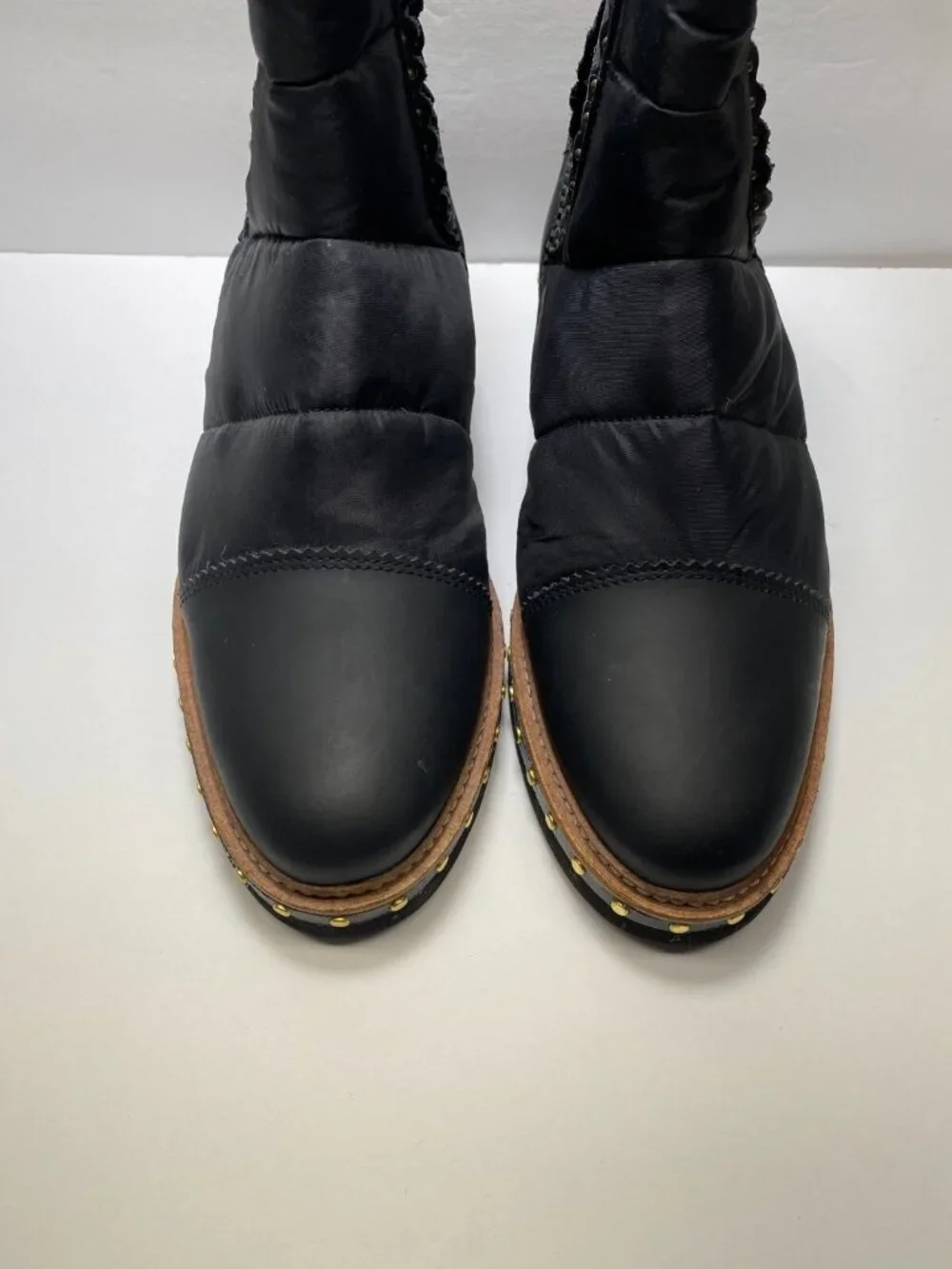 Free People Women's Atlas Puffer Chelsea Black Boot Sz 9